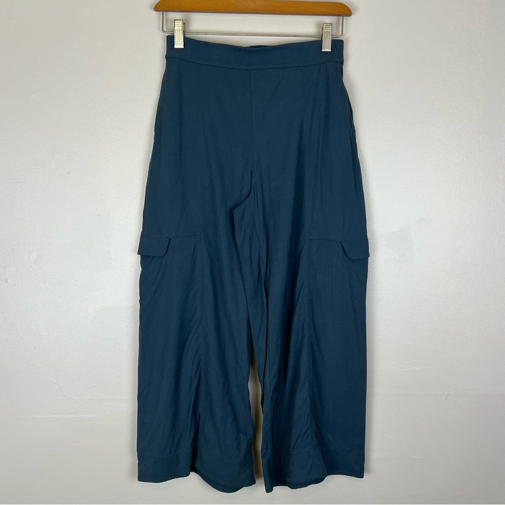 Lululemon Metropolis Maven High Rise Wide Leg Crop Pants Iron Blue Size 4